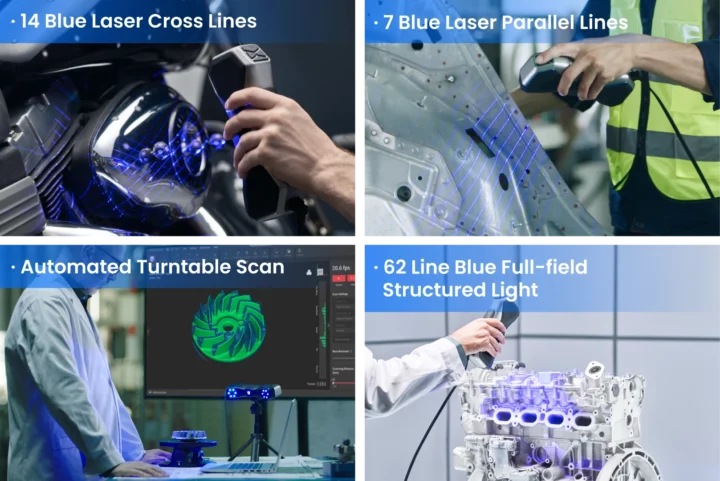 four 3D scanning modes