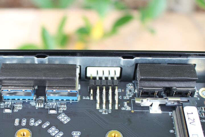 9-pin GPIO header close-up