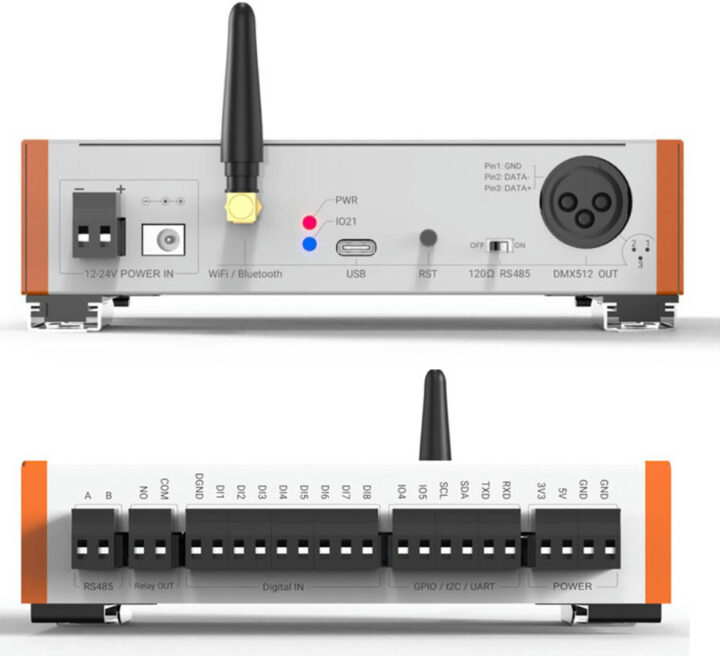 DMX512 Lighting Programming Controller front and back