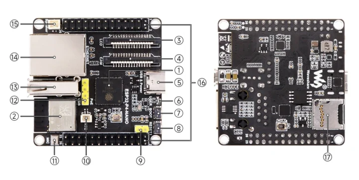 ESP32-P4 board with MIPI CSI and MIPI DSI ports