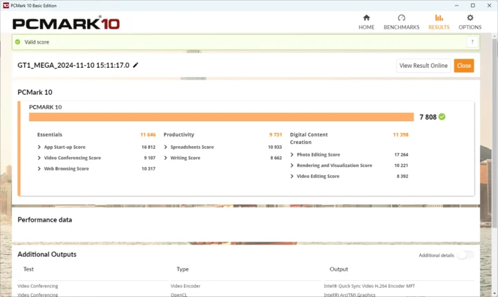 GEEKOM GT1 Mega PCMark 10 Benchmark