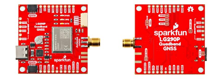 LG290P quadband GNSS breakout front an back