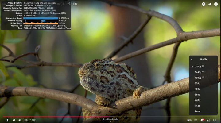 Maxtang T0-FP750 YouTube 4k 30p chrome Ubuntu 24.04