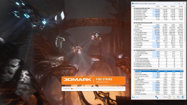 Mini Air12 Lite CPU Temperatures Fire Strike