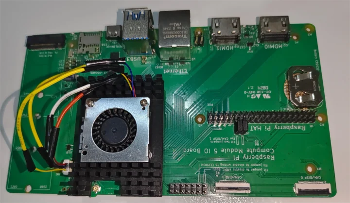 Raspberry Pi Compute Module 5 active CPU cooler