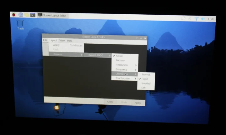 Raspberry Pi Touch DIsplay 2 landscape mode