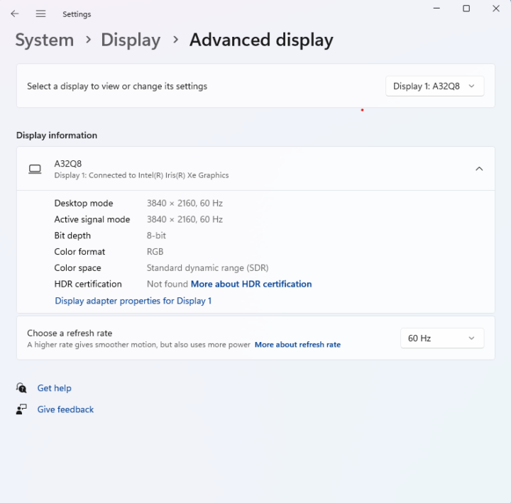 KTC A32Q8 Monitor Khadas Mind 3840x2160 60Hz