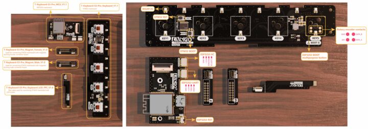 LILYGO T-Keyboard-S3 Pro PCBs specifications