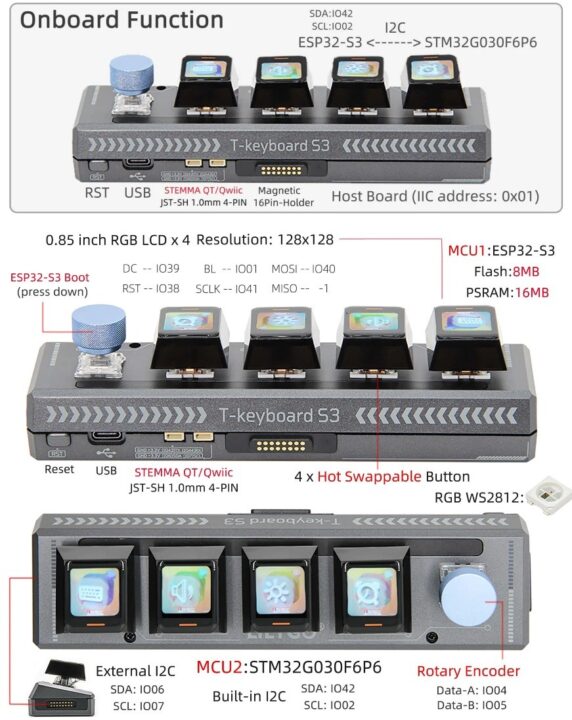 LILYGO T-Keyboard-S3 Pro specifications