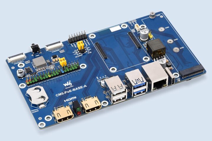 Waveshare Raspberry Pi Compute Module 5 IO Board (CM5-PoE-BASE-A) With PoE