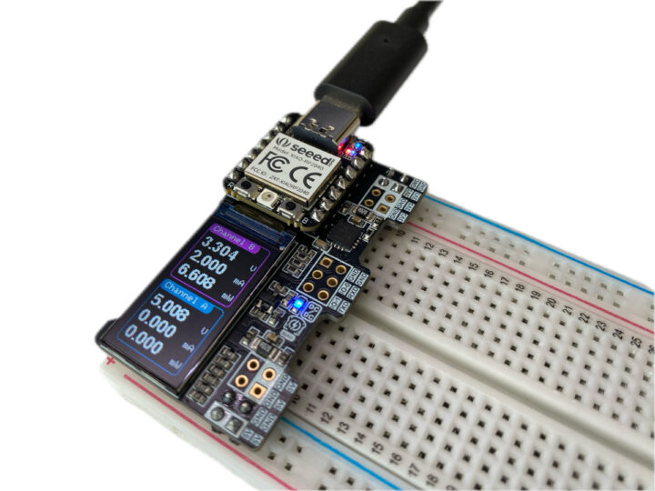 XIAO Powerbread power meter for breadboard