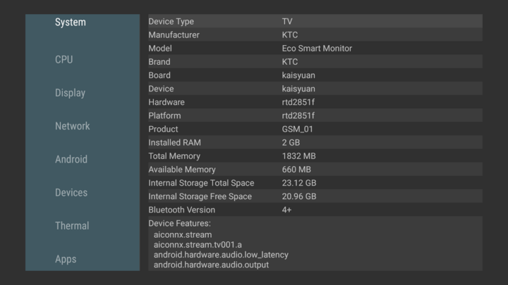 aida64 RealTek rtd2851f CPU