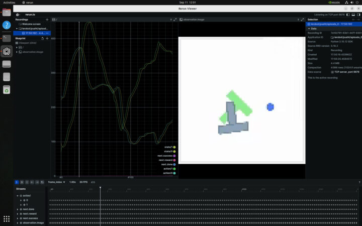 rerun.io visualization tool for LeRobot