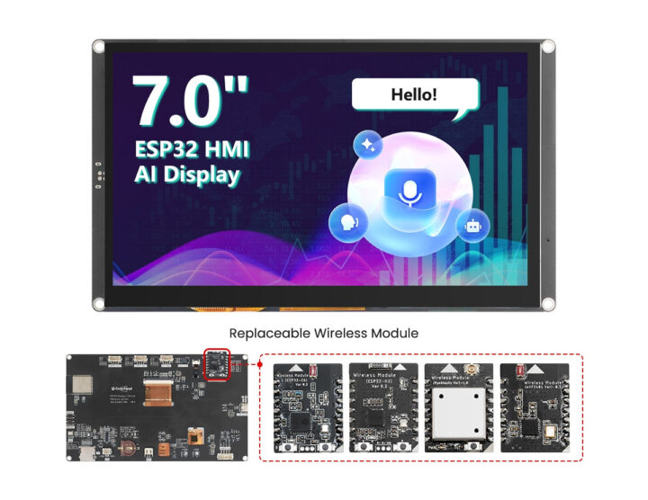 CrowPanel Advance: ESP32-S3 display with replaceable wireless modules