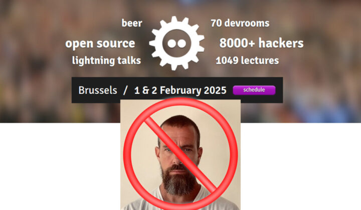 FOSDEM 2025 protest