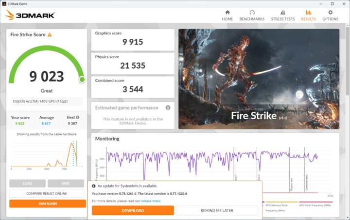 Khadas Mind 2 AI Maker Kit 3DMark Fire Strike