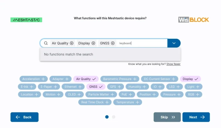 Meshtastic Device Features Selection