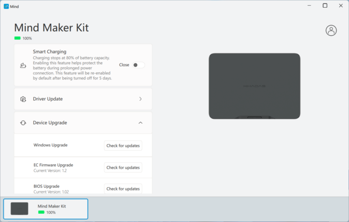 Mind App Update Drivers BIOS EC Firmware update