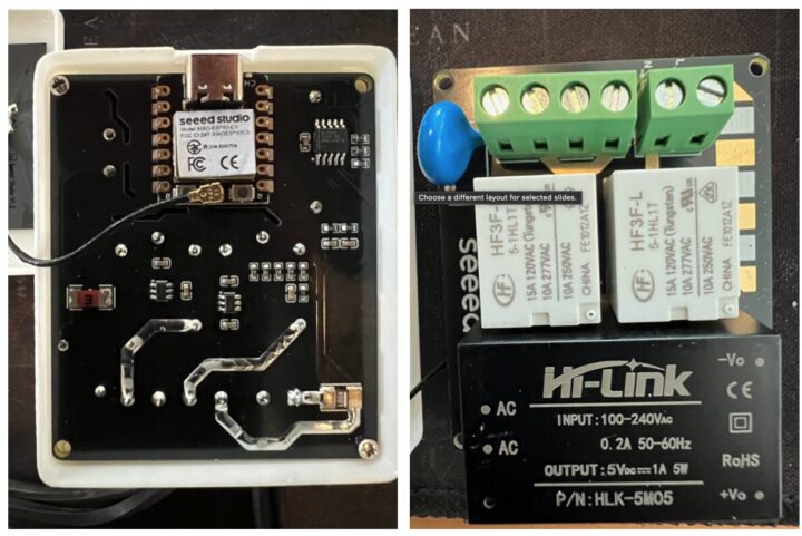 ESP32-C3 smart switch with two AC relays, power metering chip