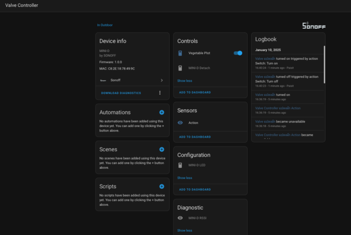 Sonoff Mini-D Home Assistant
