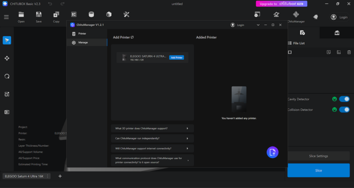 Add ELEGOO Saturn 4 Ultra 16K ChituManager