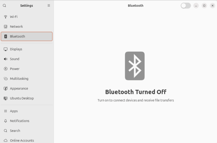 Bluetooth Turned off