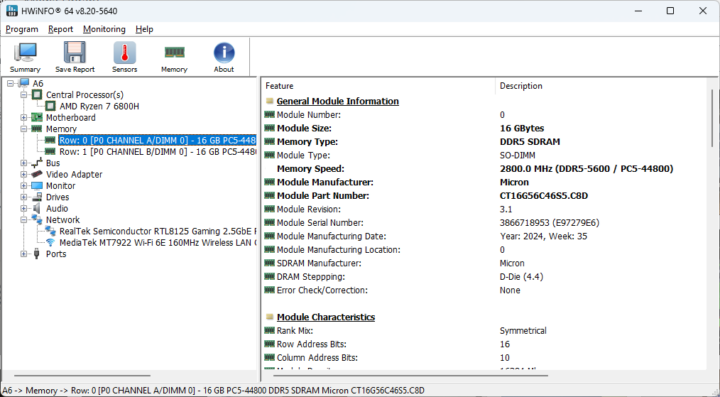 GEEKOM A6 memory RAM