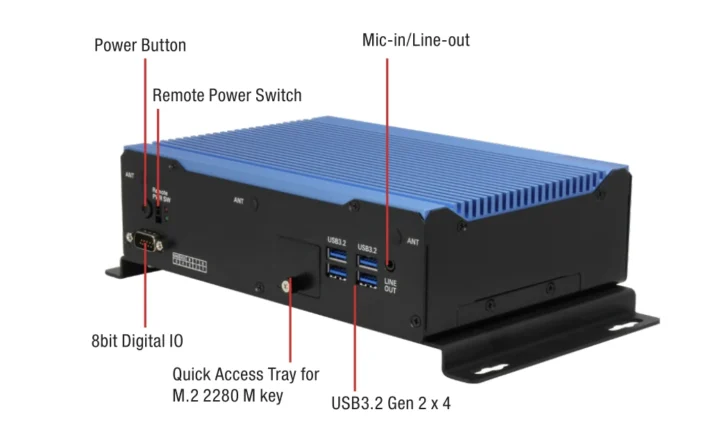 Intel Meteor Lake embedded Box PC with M.2 tray