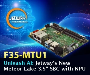 Jetway F35-MTU1 3.5-inch Meteor Lake industrial SBC