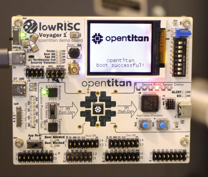 OpenTitan demo board Nuvoton open source security chip