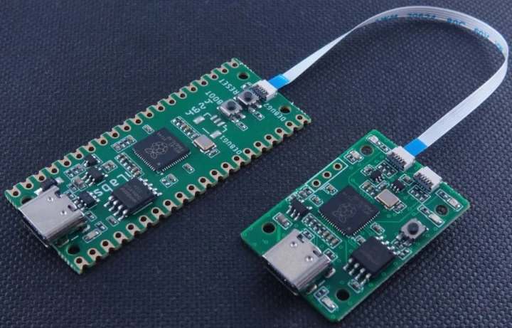 Raspberry Pi RP2350 board with BConnect debug board