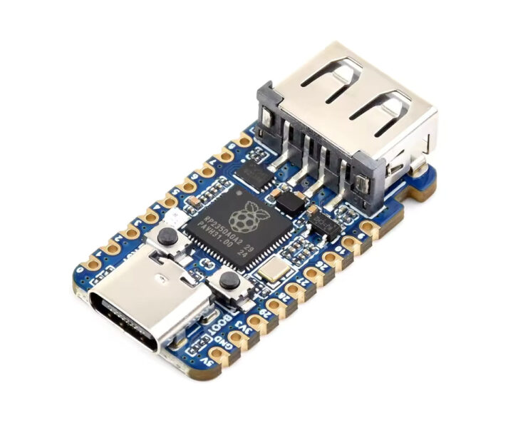 Raspberry Pi RP2350 board with USB-A port