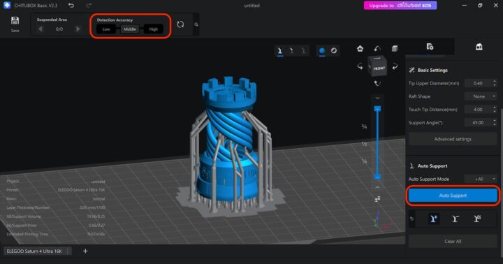 Saturn 4 Ultra 16K CHITUBOX Add support for workpieces