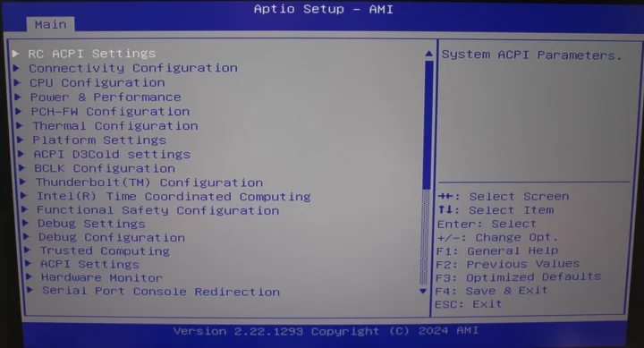 BIOS CRB Setup