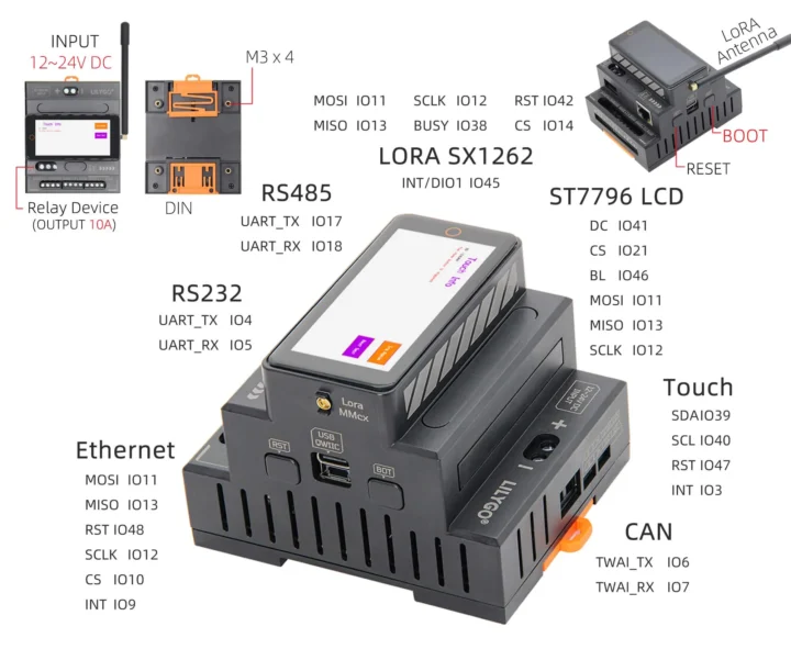 LILYGO T-Connect-Pro pinout diagram