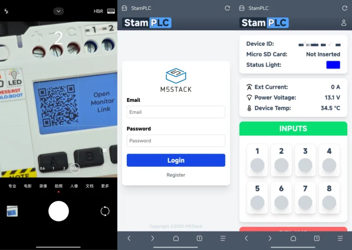 StamPLC dashboard